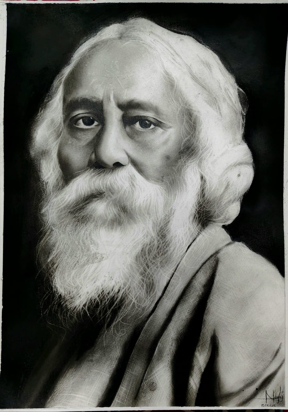Charcoal - Guru Rabindranath Tagore