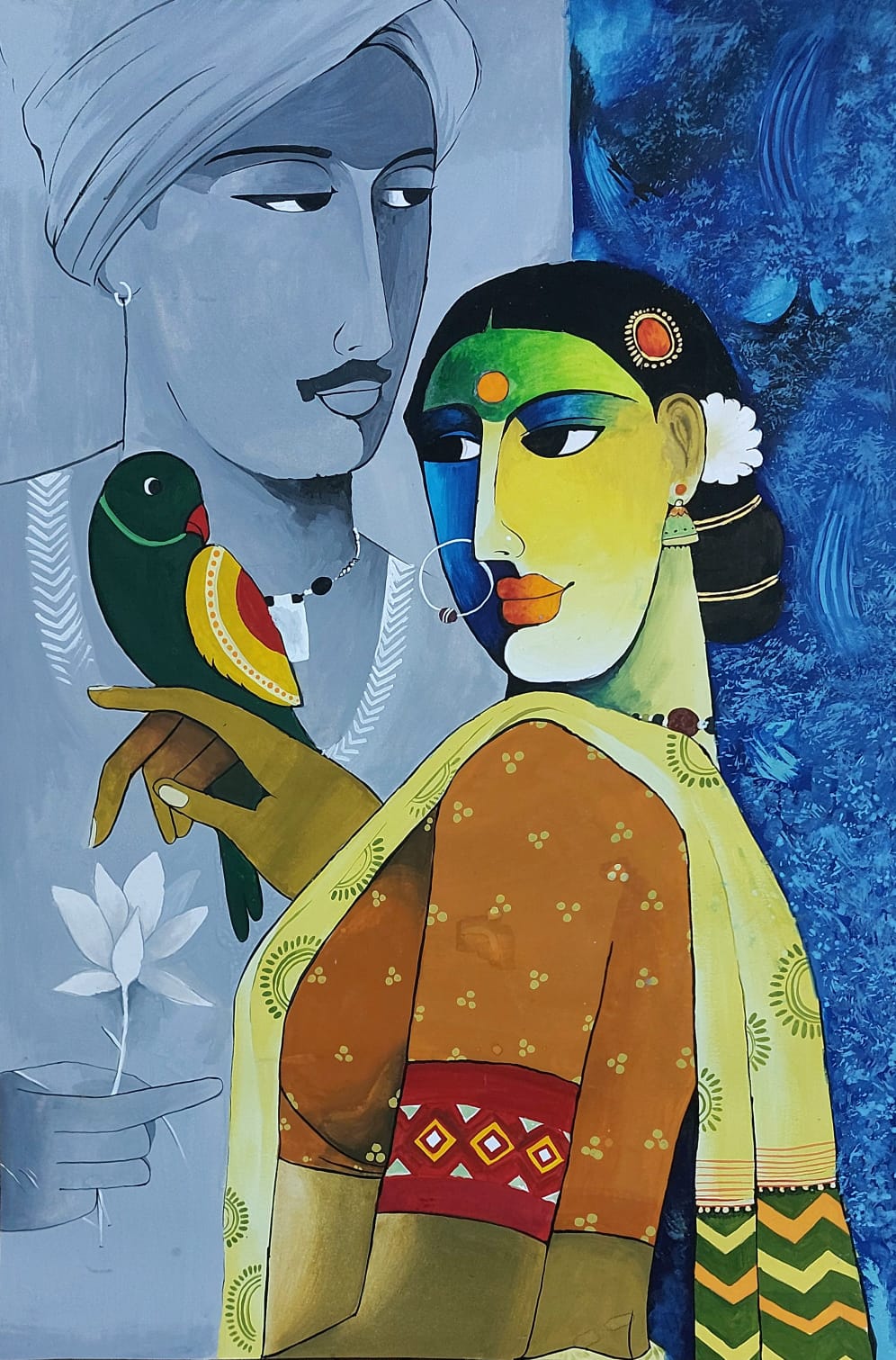 Acrylic Paint - Indian Women