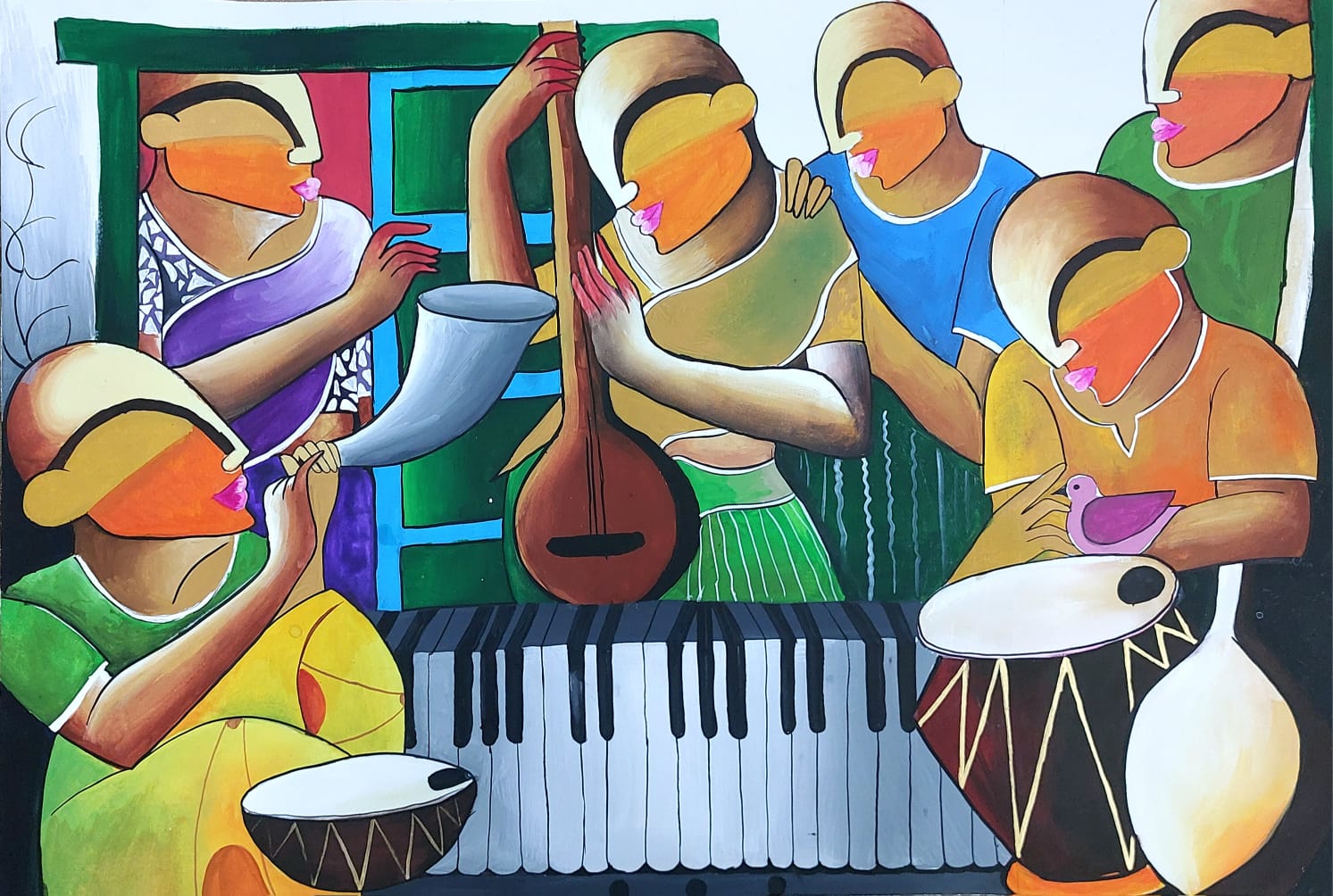 Acrylic colors - Musicians