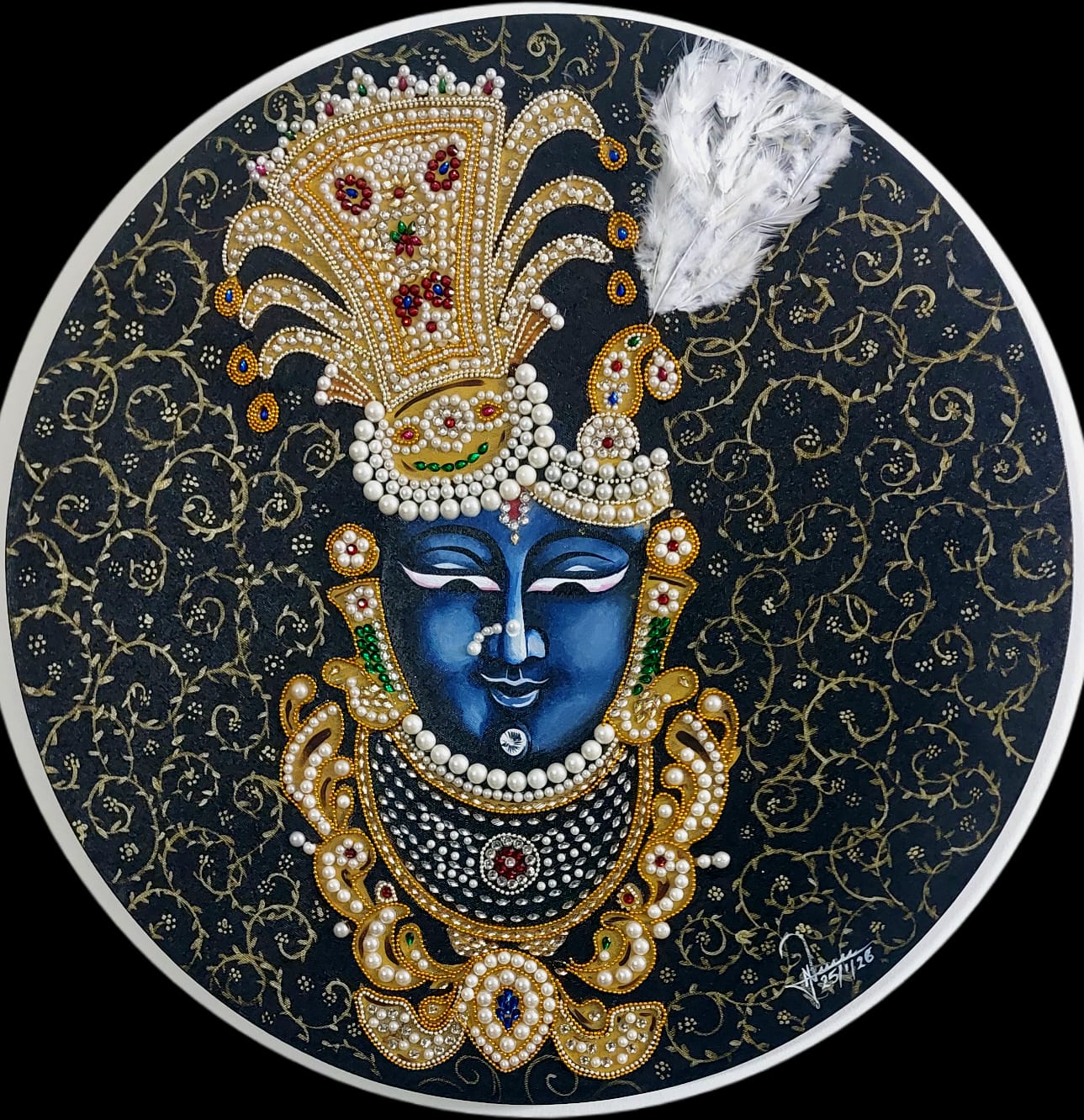 Acrylic with Hand Beading