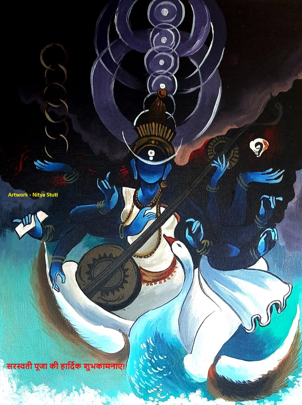 Acrylic Colors - Maa Saraswati