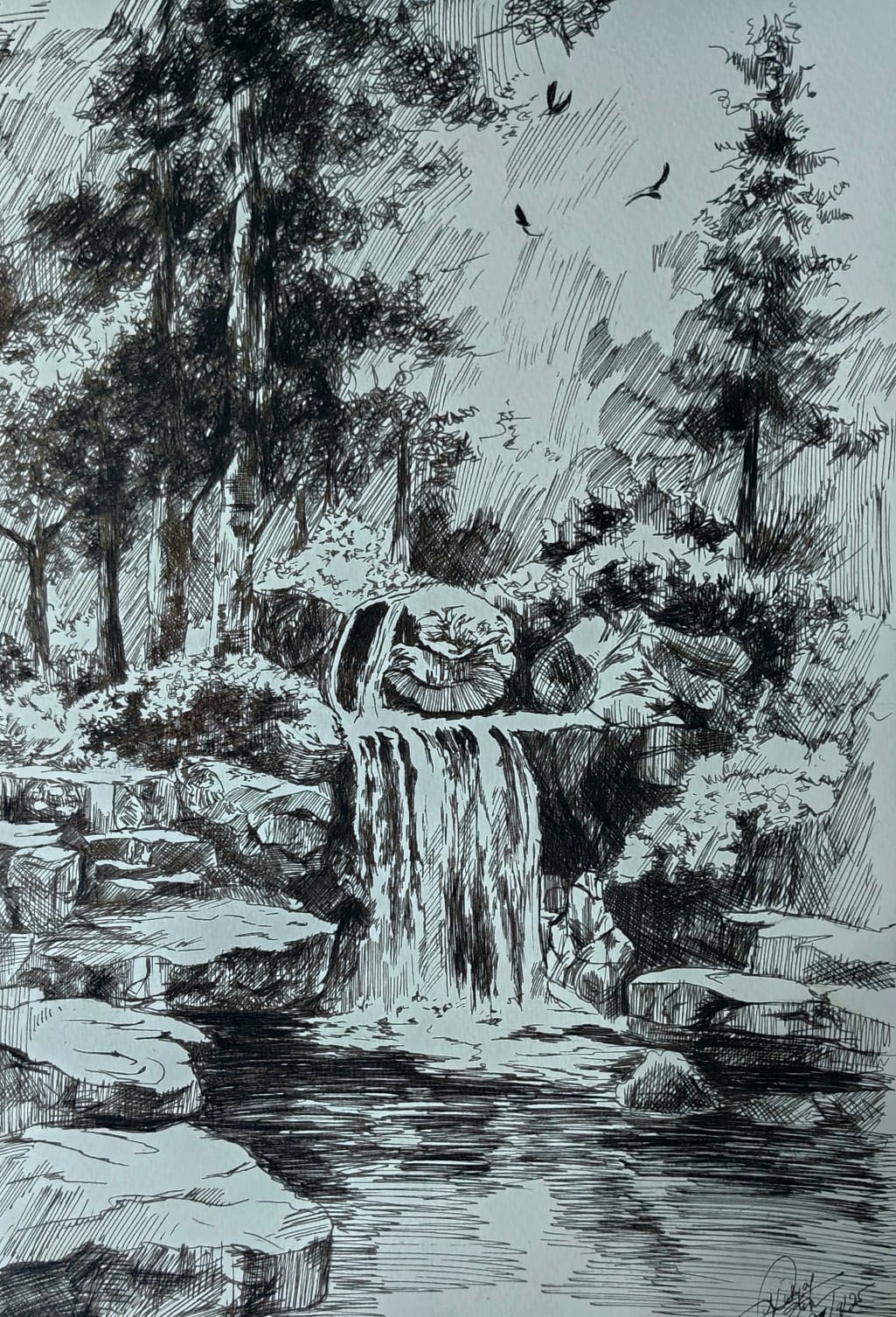 Pen Sketch - Jungle Scene